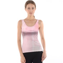 Pink Blurry Pastel Watercolour Ombre Tank Top by Lullaby