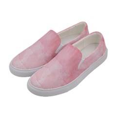 Pink Blurry Pastel Watercolour Ombre Women s Canvas Slip Ons by Lullaby