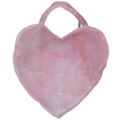 Pink Blurry Pastel Watercolour Ombre Giant Heart Shaped Tote by Lullaby