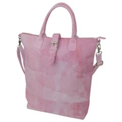 Pink Blurry Pastel Watercolour Ombre Buckle Top Tote Bag by Lullaby