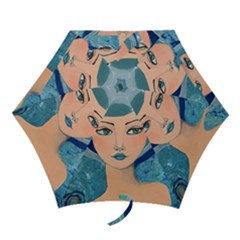 Blue Girl Mini Folding Umbrellas