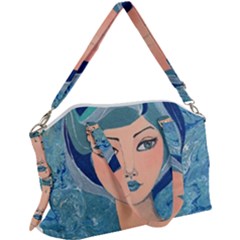 Blue Girl Canvas Crossbody Bag