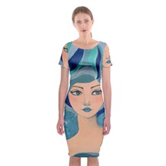 Blue Girl Classic Short Sleeve Midi Dress