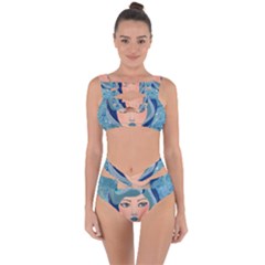 Blue Girl Bandaged Up Bikini Set  by CKArtCreations