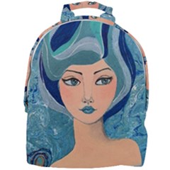 Blue Girl Mini Full Print Backpack by CKArtCreations