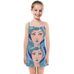 Blue Girl Kids  Summer Sun Dress by CKArtCreations