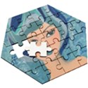 Blue Girl Wooden Puzzle Hexagon View3