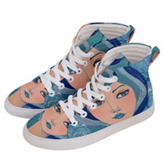 Blue Girl Men s Hi-top Skate Sneakers by CKArtCreations