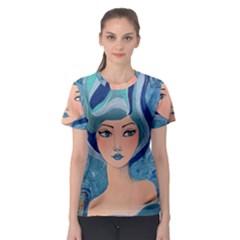 Blue Girl Women s Sport Mesh Tee