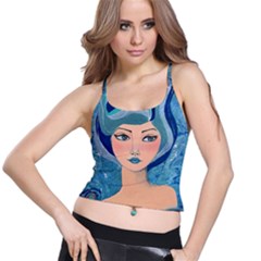 Blue Girl Spaghetti Strap Bra Top