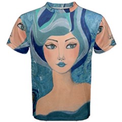 Blue Girl Men s Cotton Tee by CKArtCreations