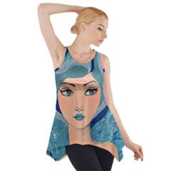 Blue Girl Side Drop Tank Tunic