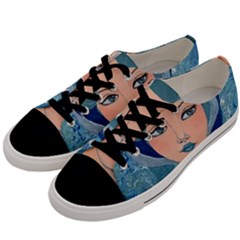 Blue Girl Men s Low Top Canvas Sneakers by CKArtCreations