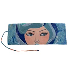 Blue Girl Roll Up Canvas Pencil Holder (s) by CKArtCreations