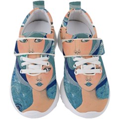 Blue Girl Kids  Velcro Strap Shoes by CKArtCreations