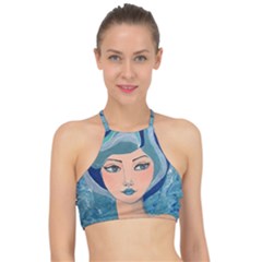 Blue Girl Racer Front Bikini Top