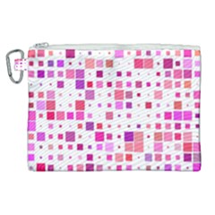 Background Square Pattern Colorful Canvas Cosmetic Bag (XL)