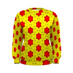 Pattern Red Star Texture Star Women s Sweatshirt by Simbadda