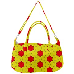 Pattern Red Star Texture Star Removal Strap Handbag by Simbadda