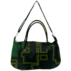 Seamless Pattern Texture Background Curcuit Removal Strap Handbag by Simbadda