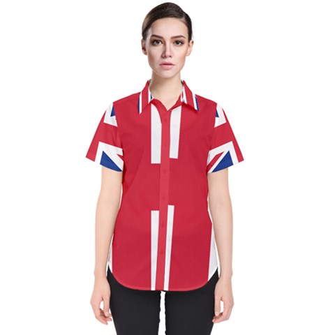 Uk Flag Women s Short Sleeve Shirt by FlagGallery