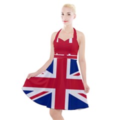 Uk Flag Halter Party Swing Dress  by FlagGallery