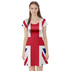 UK Flag Union Jack Short Sleeve Skater Dress