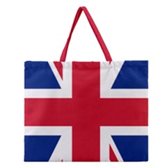 UK Flag Union Jack Zipper Large Tote Bag