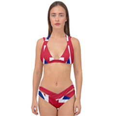 Uk Flag Union Jack Double Strap Halter Bikini Set by FlagGallery