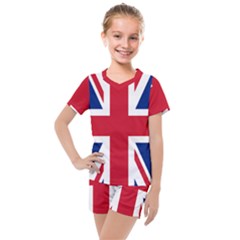 UK Flag Union Jack Kids  Mesh Tee and Shorts Set