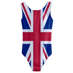 UK Flag Union Jack Kids  Cut-Out Back One Piece Swimsuit