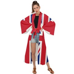 Uk Flag Union Jack Maxi Kimono