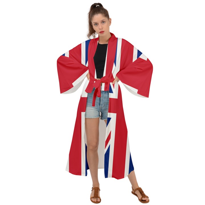 UK Flag Union Jack Maxi Kimono