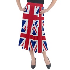UK Flag Union Jack Midi Mermaid Skirt