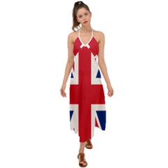 Uk Flag Union Jack Halter Tie Back Dress  by FlagGallery