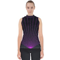 Laser Show Festival Mock Neck Shell Top