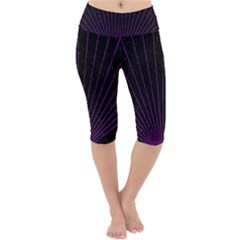 Laser Show Festival Lightweight Velour Cropped Yoga Leggings by HermanTelo