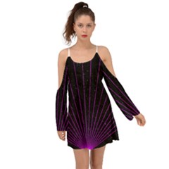 Laser Show Festival Kimono Sleeves Boho Dress