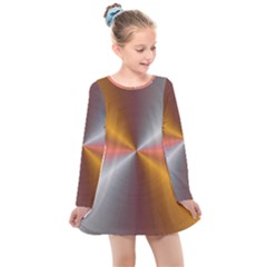 Abstract Easy Shining Kids  Long Sleeve Dress