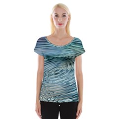 Wave Concentric Waves Circles Water Cap Sleeve Top