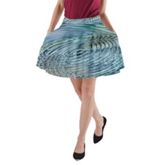 Wave Concentric Waves Circles Water A-line Pocket Skirt