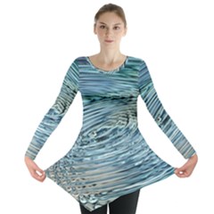 Wave Concentric Waves Circles Water Long Sleeve Tunic 