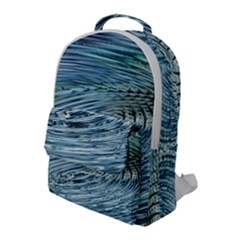 Wave Concentric Waves Circles Water Flap Pocket Backpack (large)