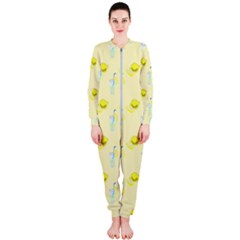 Lemonade Polkadots Onepiece Jumpsuit (ladies)  by bloomingvinedesign