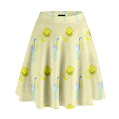 Lemonade Polkadots High Waist Skirt by bloomingvinedesign