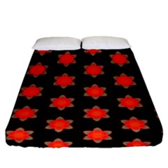 Flower Pattern Pattern Texture Fitted Sheet (queen Size) by Simbadda