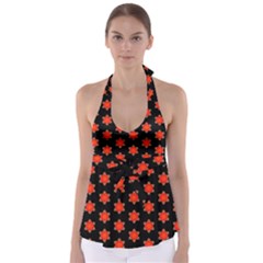 Flower Pattern Pattern Texture Babydoll Tankini Top by Simbadda