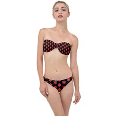 Flower Pattern Pattern Texture Classic Bandeau Bikini Set