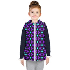 Textured Background Tile Pattern Kids  Hooded Puffer Vest