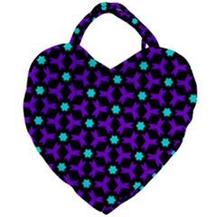 Textured Background Tile Pattern Giant Heart Shaped Tote by Simbadda